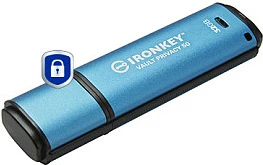 USB-Stick Kingston IronKey Vault Privacy 50 32GB, USB 3.2, zi/blu