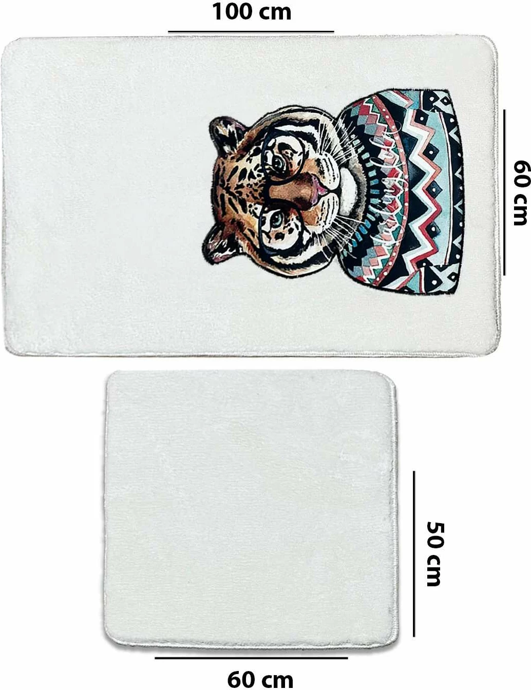 Set tapetash për banjo, 2 copë, Mijolnir, Logwe, ngjyrë ecru