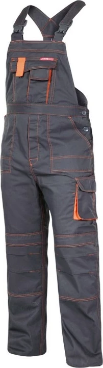 Pantalona mbrojtëse me tiranta Lahti Pro LPAO88XL, XL, gri/portokalli