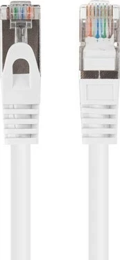 Patchcord LANBERG RJ-45 kat.6 1m, F/UTP, 10 copë, bardhë