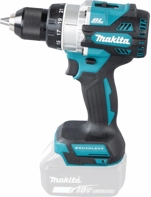 Trapan udarës pa kabllo Makita DHP492Z 18V, motor brushless, mandrinë 13 mm, vetëm trup (pa bateri/karikues), blu/zi