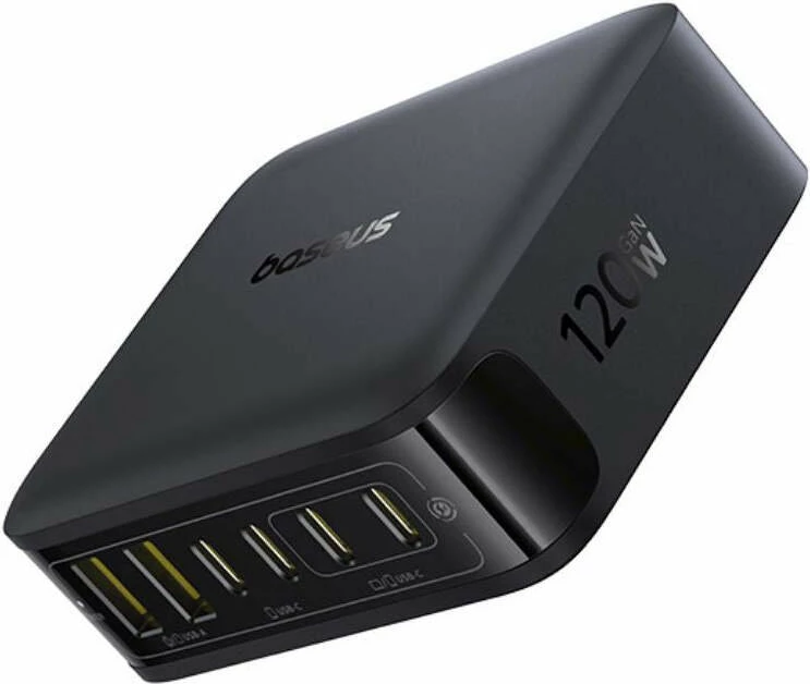Stacion karikimi Baseus Galda EnerFill FH21 120W 2xUSB-A + 4xUSB-C kabllo 1.5 m, i zi