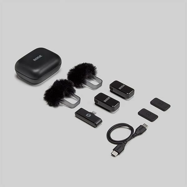 Mikrofon wireless Rode Wireless Micro WIMICROL Lightning, set 2x transmitter + receiver + kuti karikimi, i zi