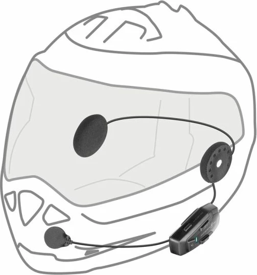 Interkom helmete për motoçikleta InterPhone, i zi