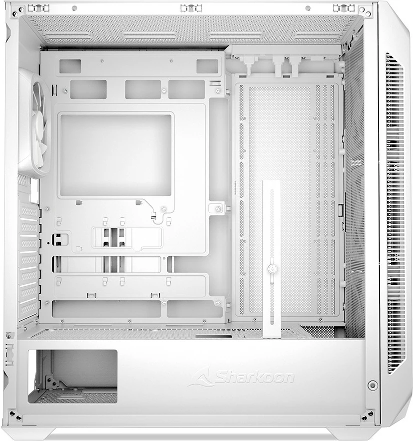 Kasë Sharkoon AK5M RGB, Midi Tower, ATX, xham i temperuar, e bardhë
