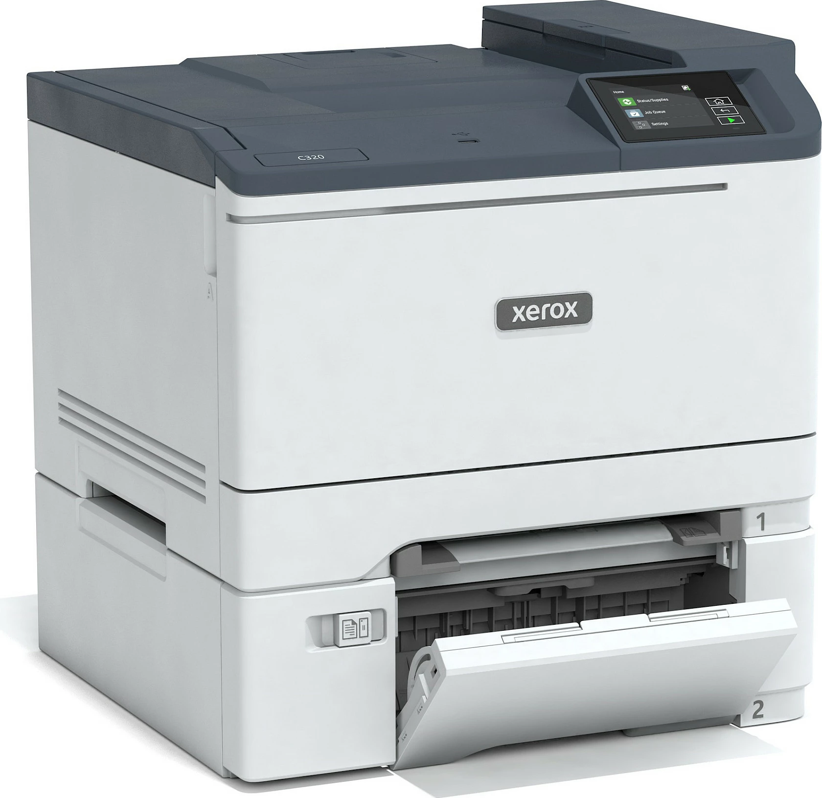 Printer lazer me ngjyra Xerox C320 DNI, A4, Duplex, Wi‑Fi, Ethernet, 33 ppm, bardhë/gri