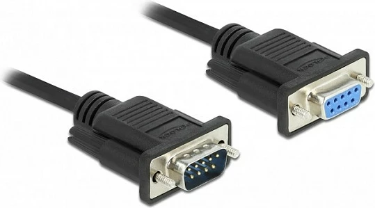 Kabllo seriale DeLOCK RS-232 D-Sub9 mashkull në femër, 4 m, e zezë