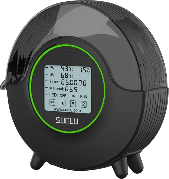 Tharëse filamentesh Sunlu Fila Dryer S2, 45–70°C, 1.75/2.85/3.00 mm, e zezë, set me adaptor rryme