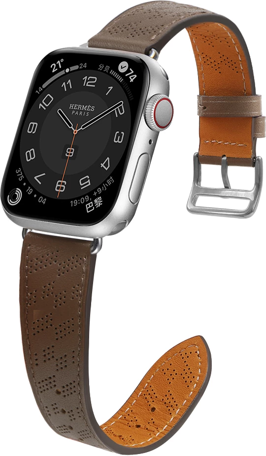Rrip lëkure për Apple Watch Hurtel Strap Leather, 41/40/38mm, Kafe e errët