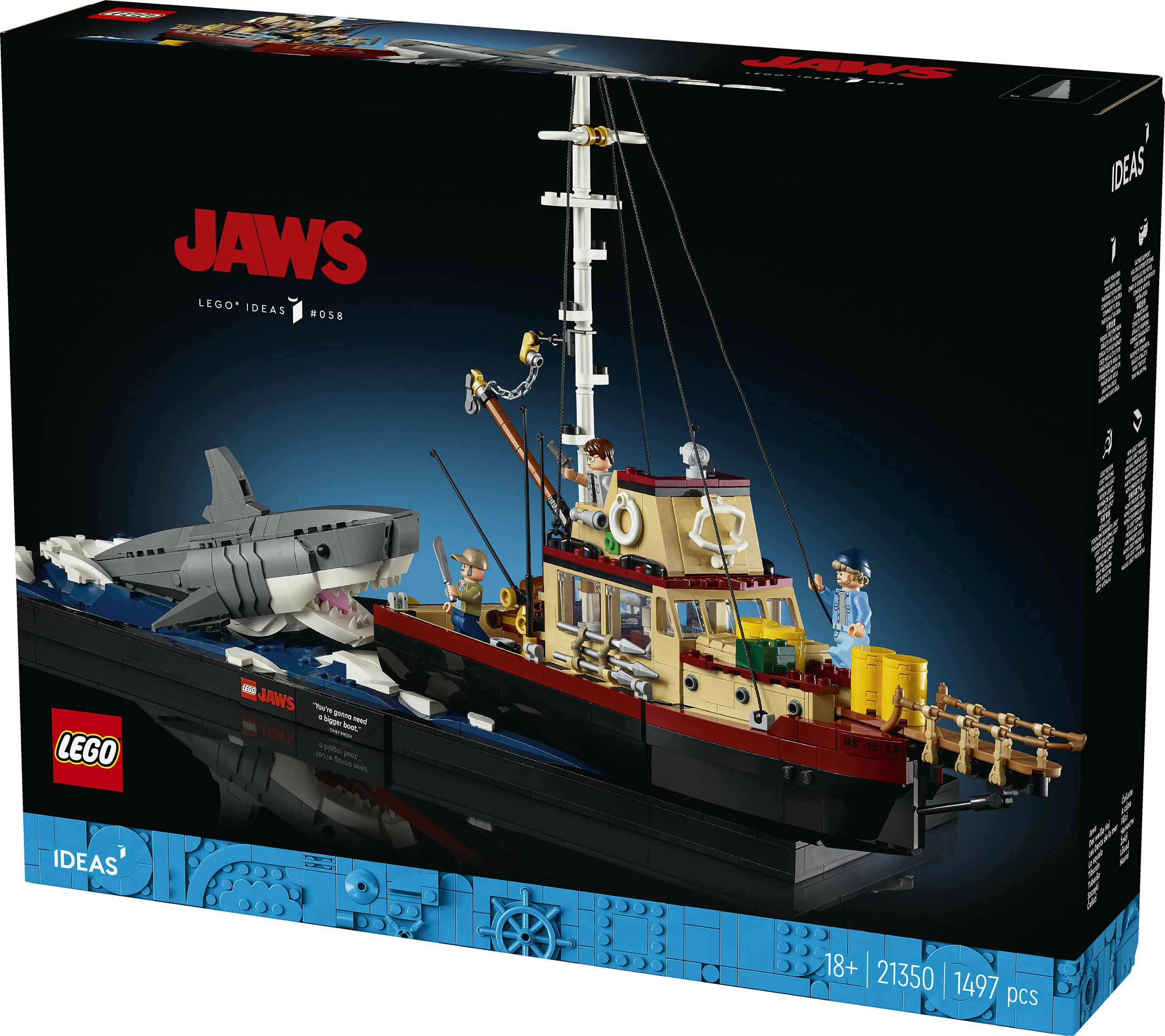 Set LEGO Ideas 21350 Jaws, 1497 copa