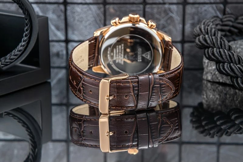 Orë dore për meshkuj Guess, kafe