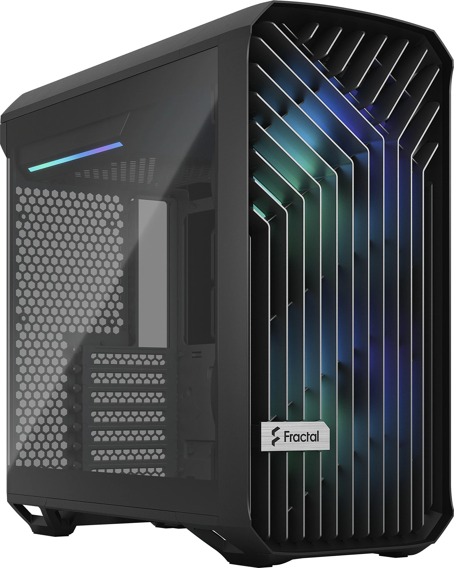 Kasë Fractal Design Torrent Compact, Tower, ATX/EATX/micro ATX/Mini-ITX, xham i temperuar, gaming, e zezë