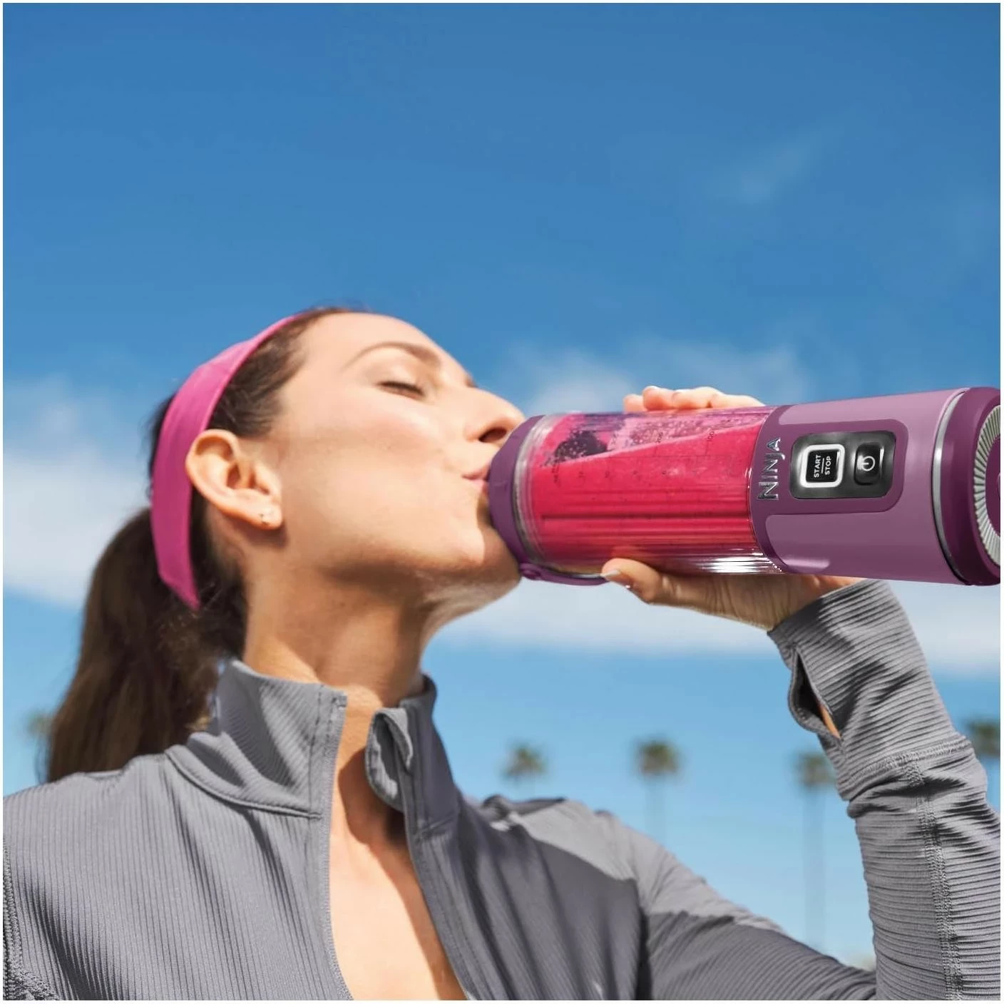 Blender portabil Ninja BC151, 0.53L, USB-C, fiolet