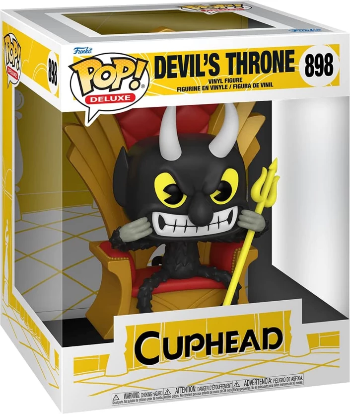 Figurinë koleksionuese Funko Pop! Deluxe Cuphead S3 Devil in Chair