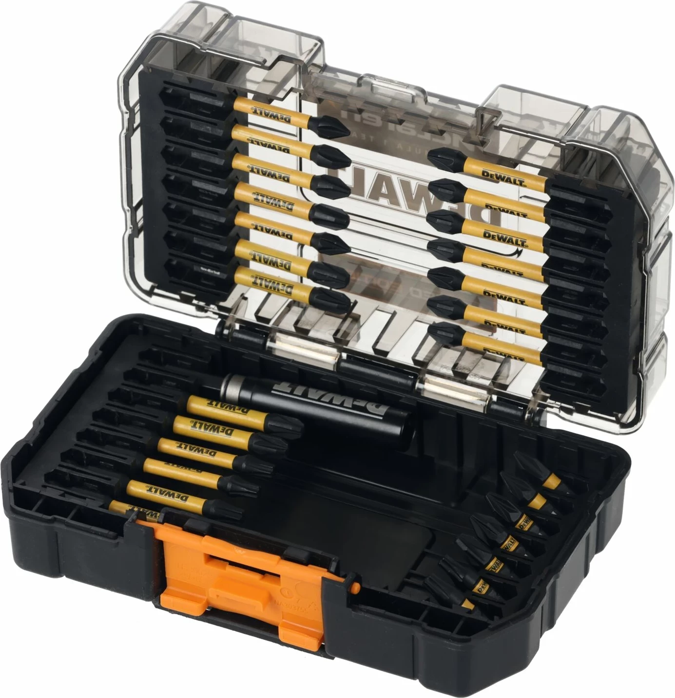Set bitash për kaçavidë/impact DeWalt FlexTorq DT70902T, 28 copë (McLaren Edition), me kutí ToughCase+
