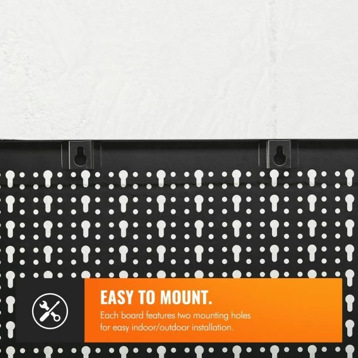 panel veglash çeliku VONHAUS 3500080, 40×60 cm, set 45 copë, e zezë