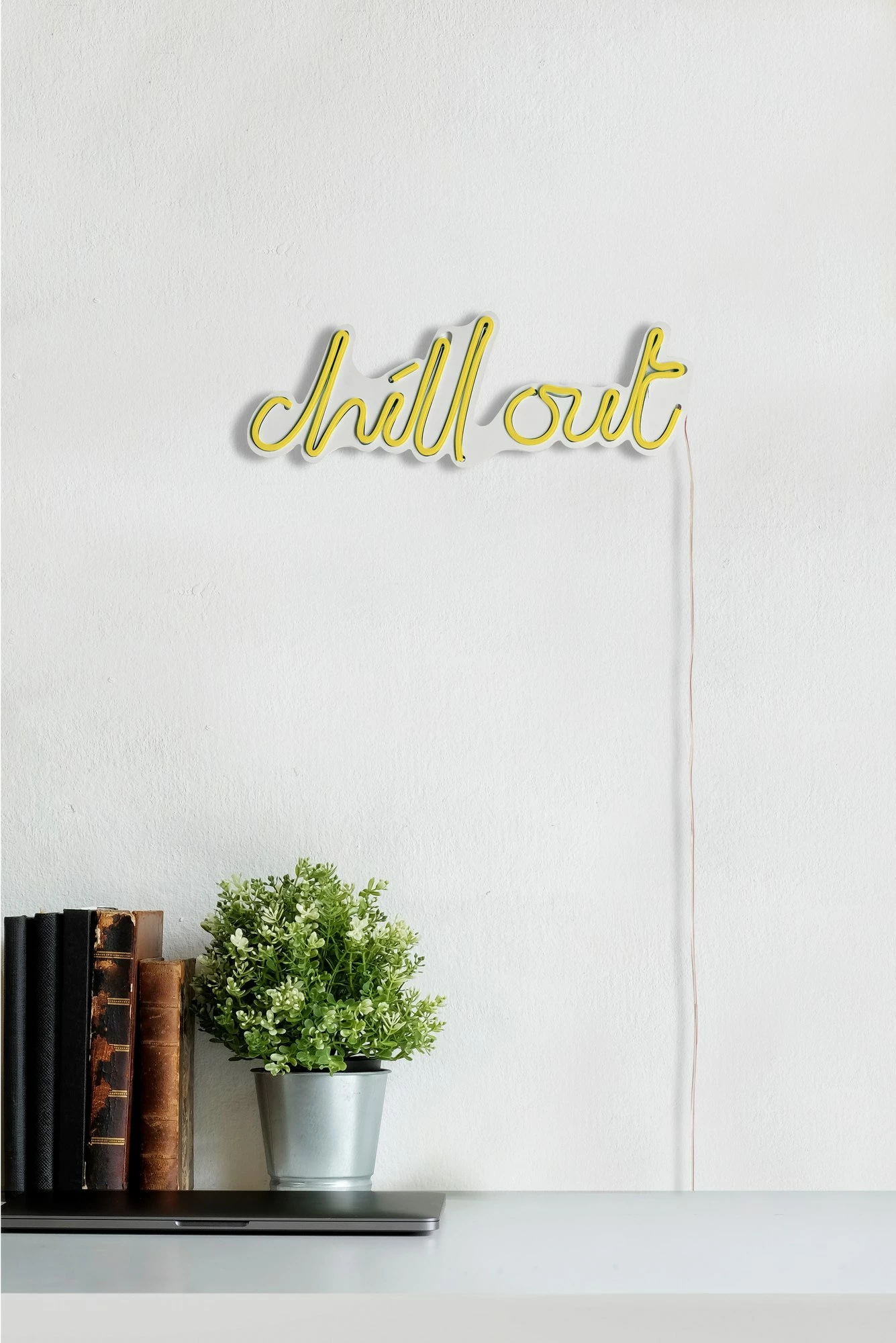 Dekor dritash LED plastike, Chill Out, ngjyrë e verdhë - 5