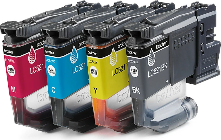 Kartrixha boje Brother LC521VAL multipack, 4 copë (Black/Cyan/Magenta/Yellow)