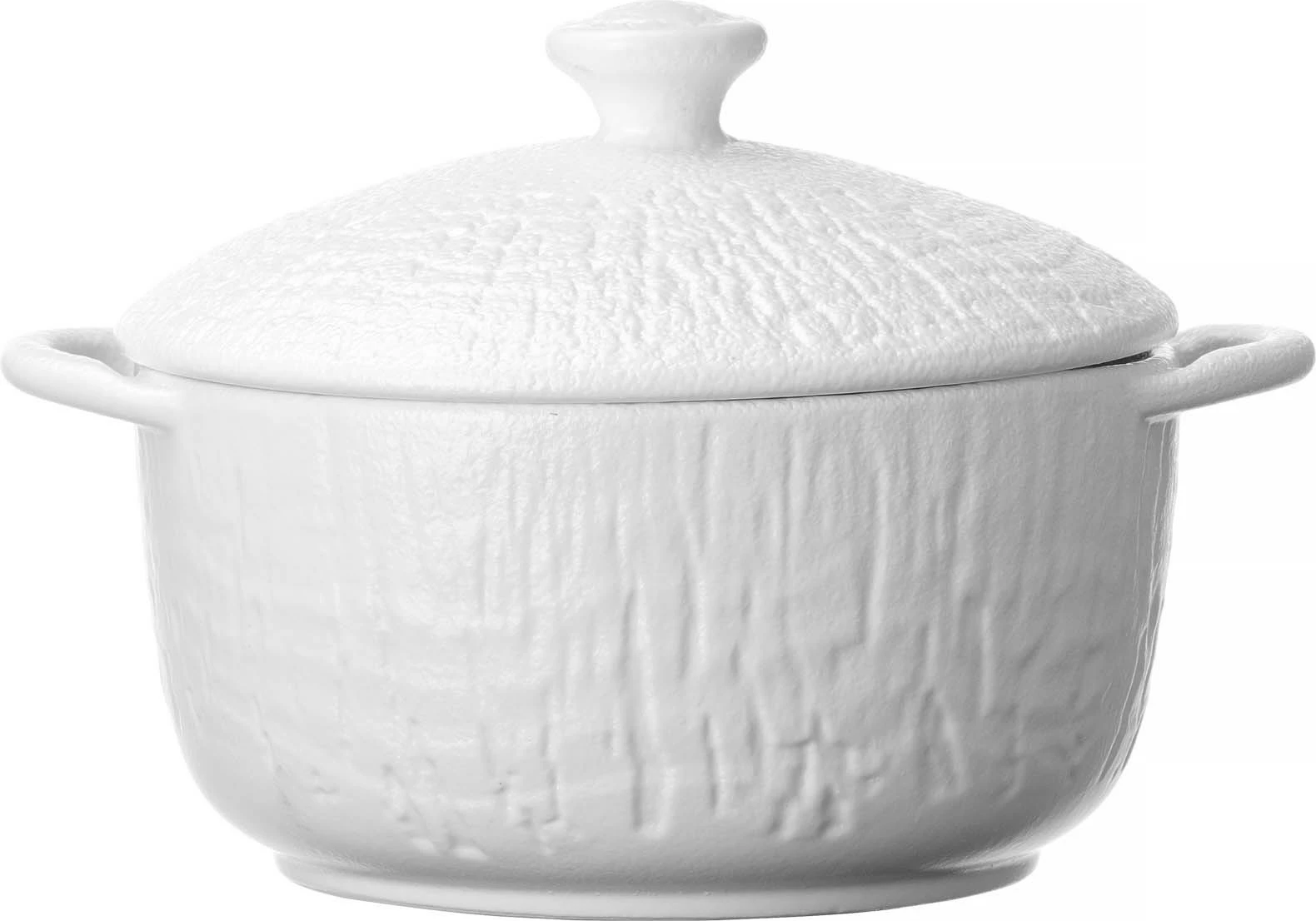 Tas supë me kapak Fine Dine Crust, 720 ml, Ø140 mm, i bardhë, set 3 copë