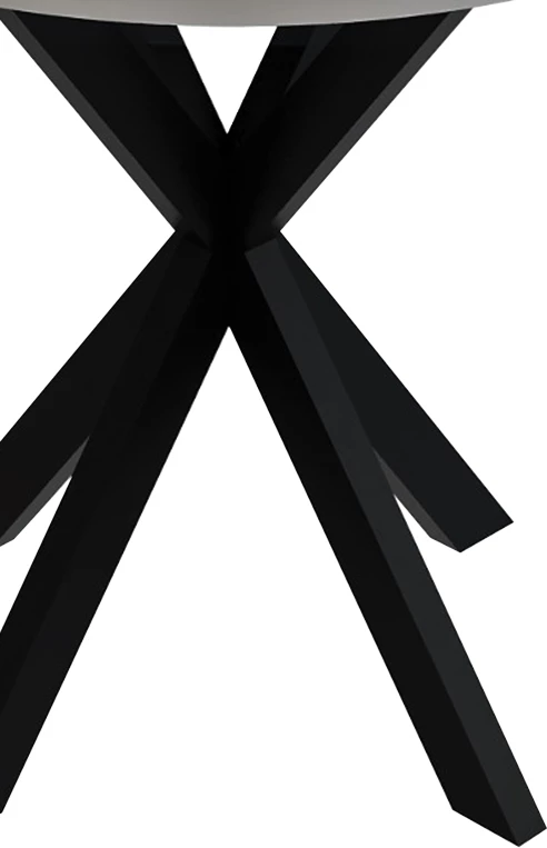 Tavolinë Kalipso melamine, ngjyrë bardhë e zezë, D70x75cm