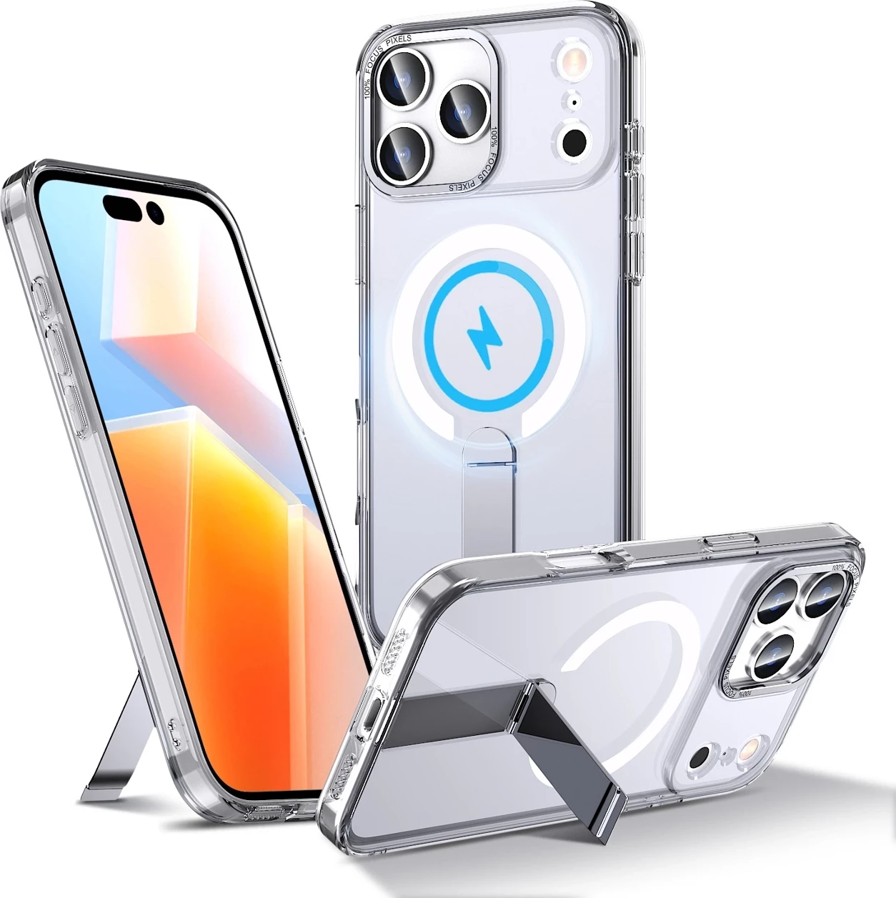 Mbështjellës, Hurtel Hybrid Armor X, për Samsung Galaxy S26, me MagSafe dhe stand 360°, transparent