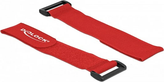 Lidhëse kabllosh me velkro DeLOCK 280 x 38 mm, 3 copë, e kuqe