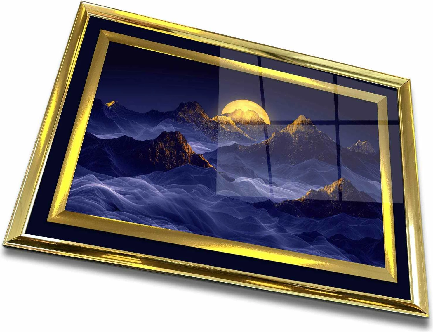 Pikturë dekorative me kornizë, shumëngjyrëshe, Wallity, 4363Kromaltınct - 020, 43x65cm