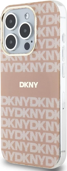 Mbështjellës DKNY IML Mono & Stripe MagSafe për iPhone 14 Pro Max, Rozë