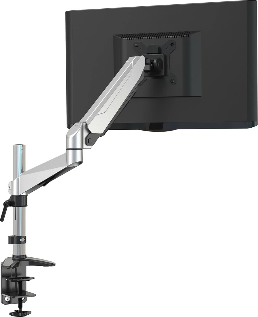 Mbajtës monitori Digitus, universal, me sustë gazi, kapëse tavoline, 17-27 inç, zi/argjendtë