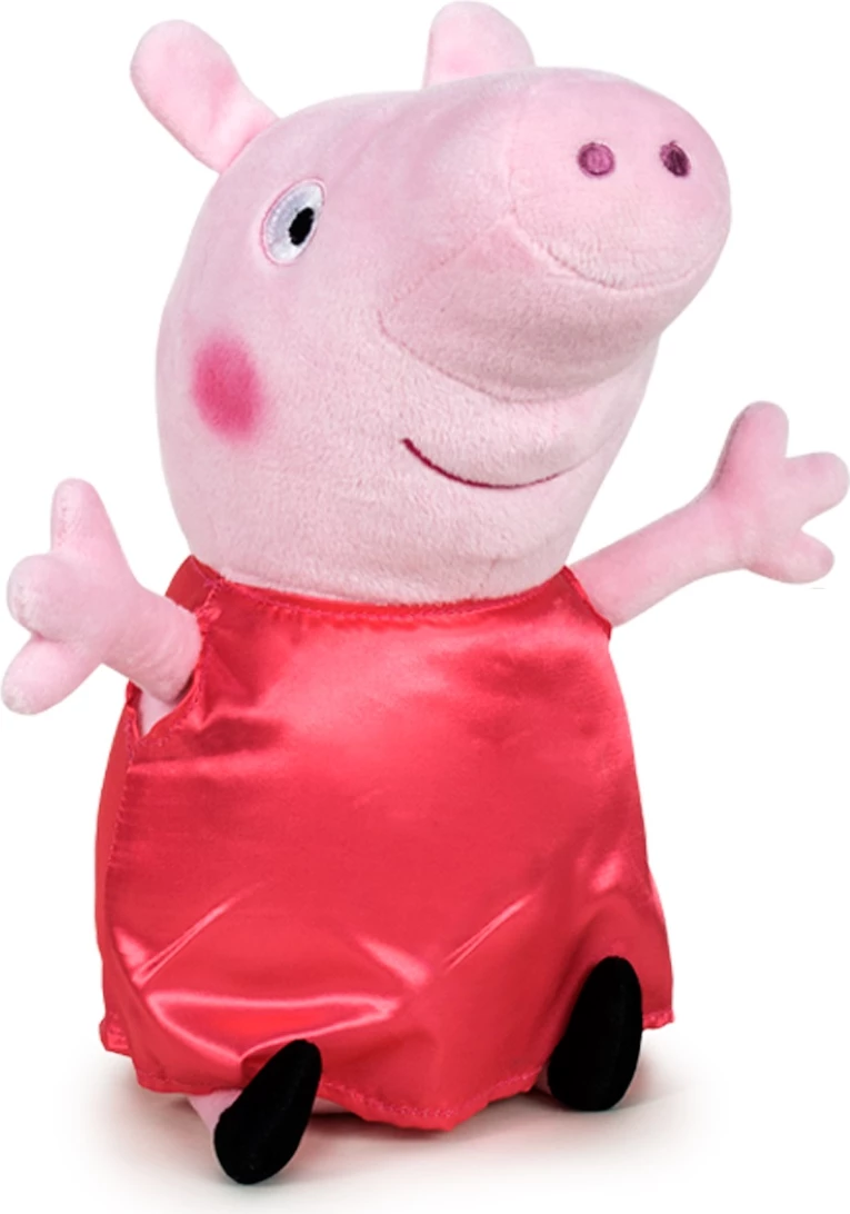 Lodër pelushi PlaybyPlay Peppa Pig 31 cm, rozë/kuqe