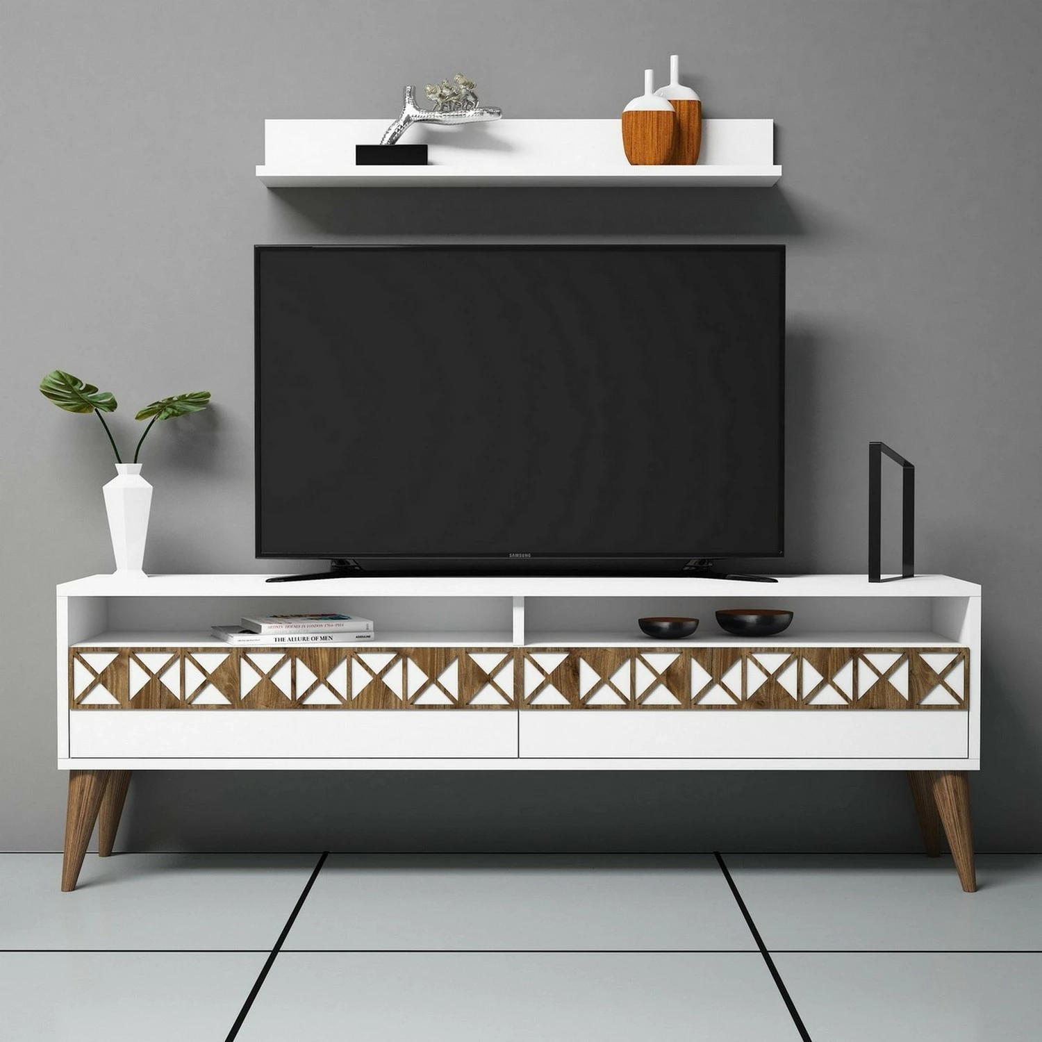 Komodë TV Hanah Home Line, e bardhë