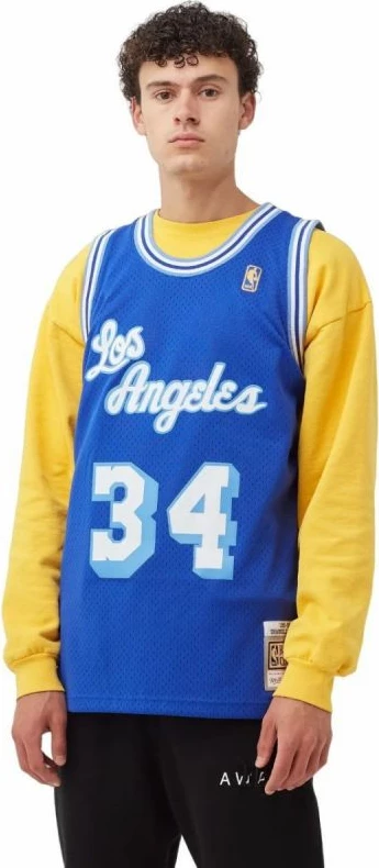 Fanellë basketbolli Mitchell & Ness për meshkuj, blu [Madhësia: S]