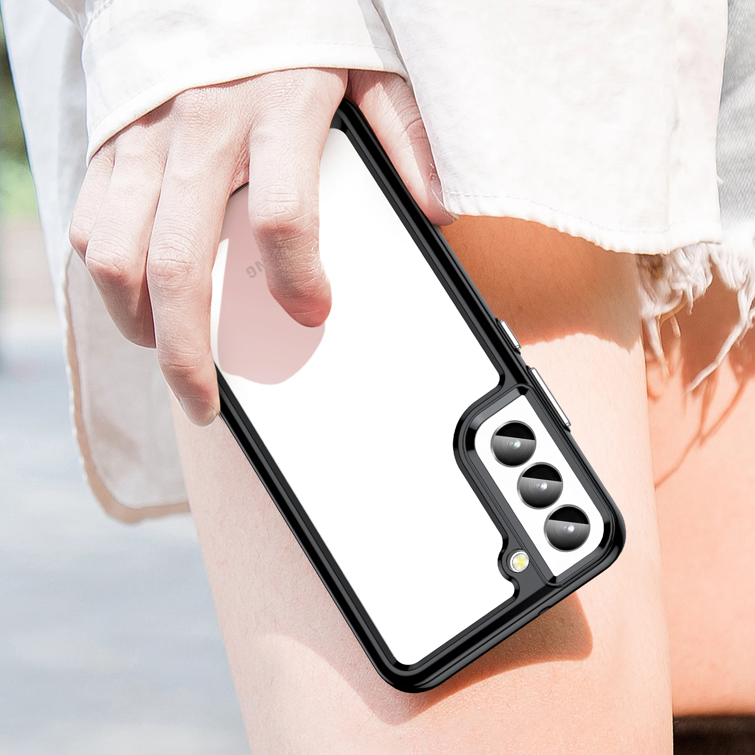 Mbështjellës Hurtel Outer Space Case për Samsung Galaxy S23+, i zi