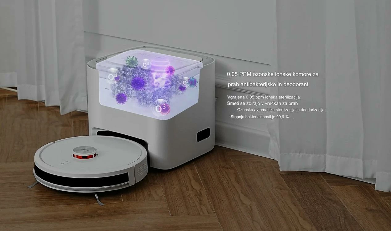 Fshesë me korrent multifunksionale Lydsto R10 4-në-1, 3000Pa/26kPa, 5200mAh, LiDAR, qese pluhuri 3L, e bardhë