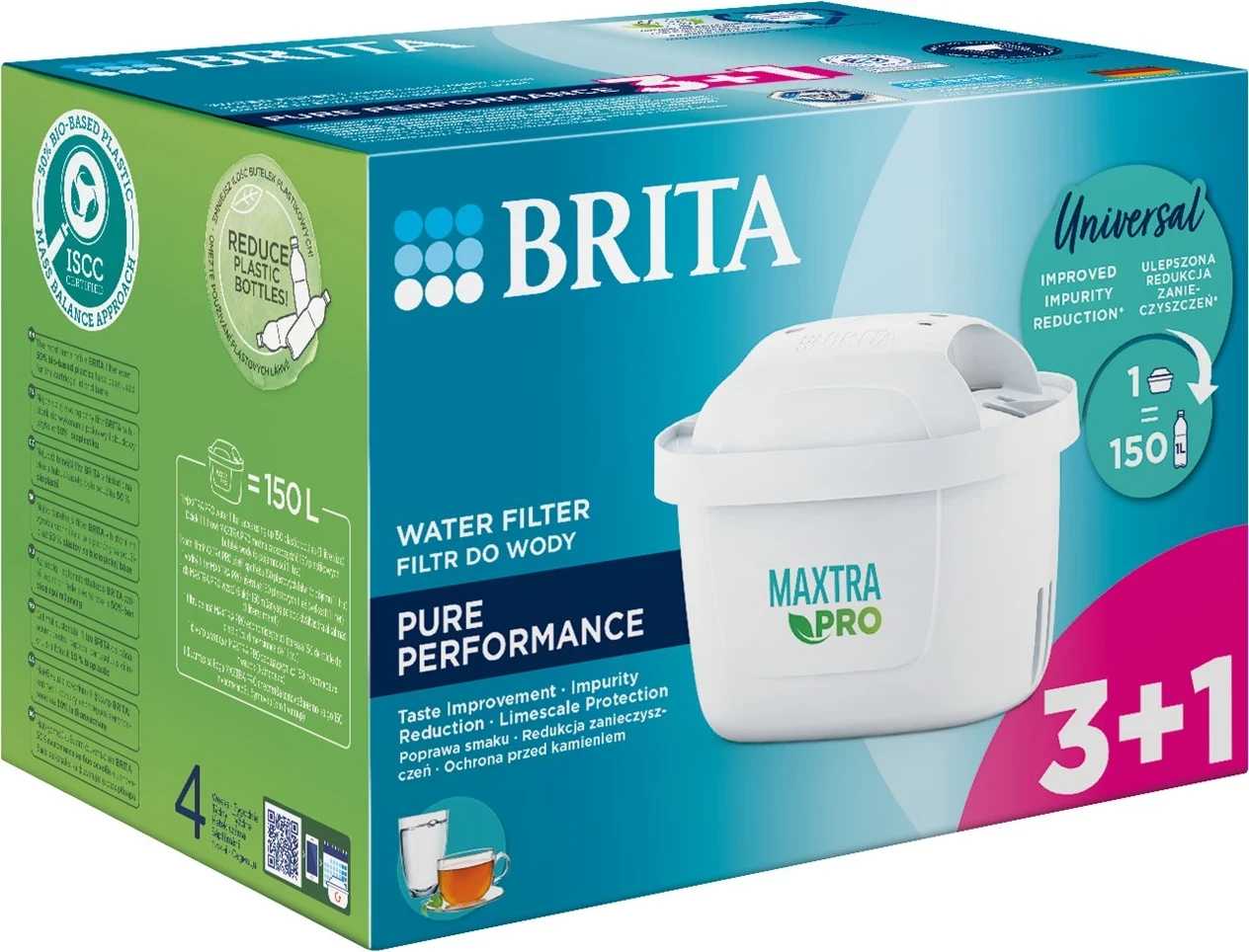 Filtrat e ujit Brita MX+ Pro Pure Performance, 3+1 copë