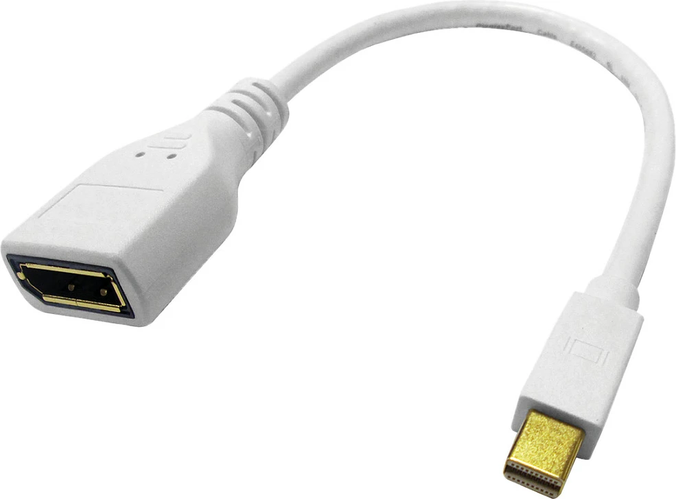 Adapter ROLINE 12.03.3163 Mini DisplayPort në DisplayPort, i bardhë