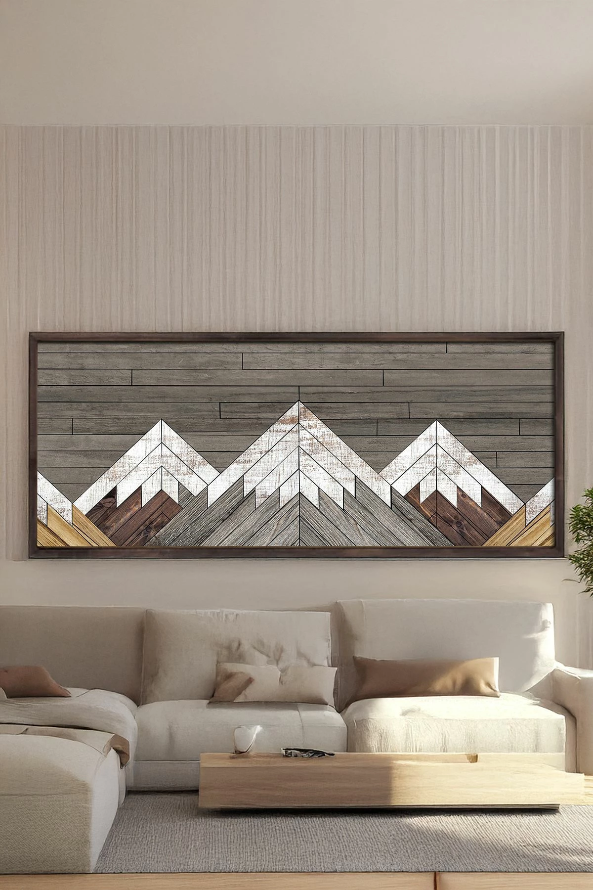 Pikturë dekorative me kornizë druri, MDF, shumëngjyrëshe, Wallity, 33x70cm