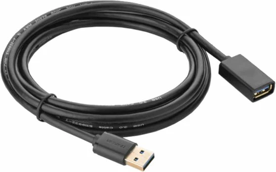 Kabllo zgjatëse USB 3.0 UGREEN 30126 M-F 1.5 m, e zezë, polybag