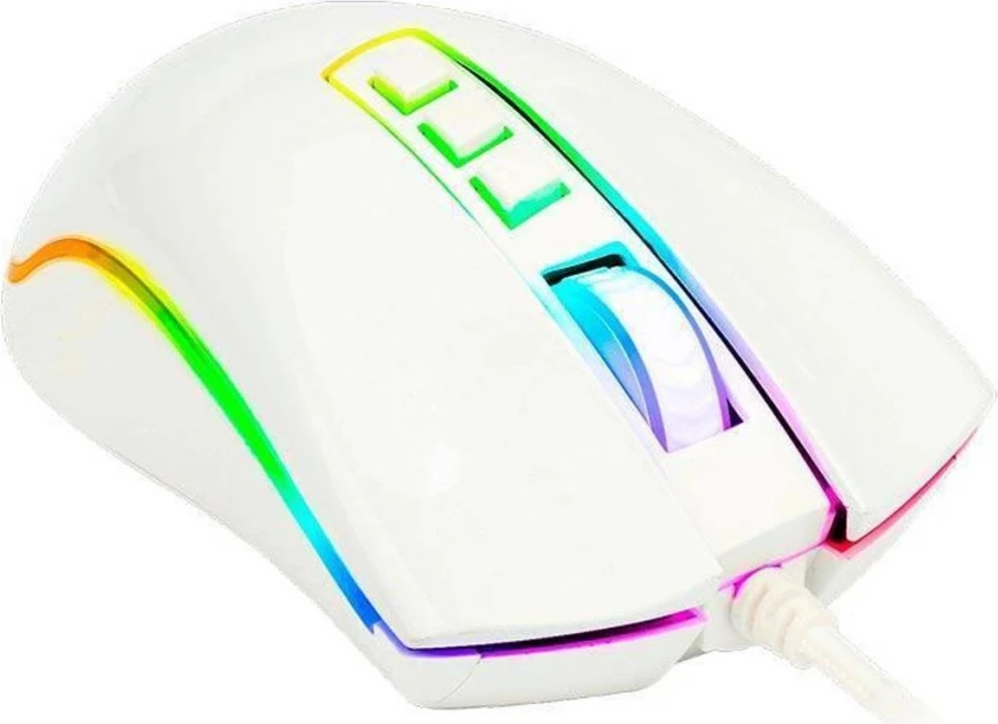 Maus gaming Redragon Cobra M711W, Wired, RGB, 10000 DPI, e bardhë