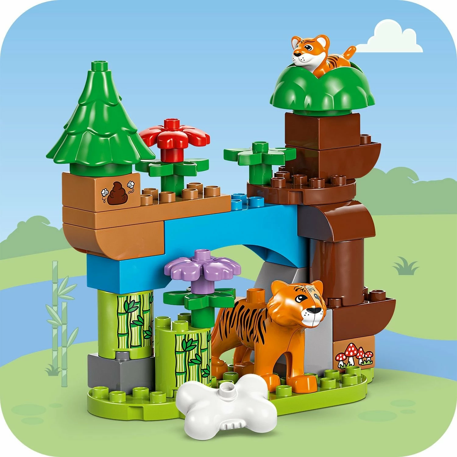 Set ndërtimi LEGO DUPLO Wild Animal Families 3-in-1 10446, 92 pjesë, për 2+ vjeç