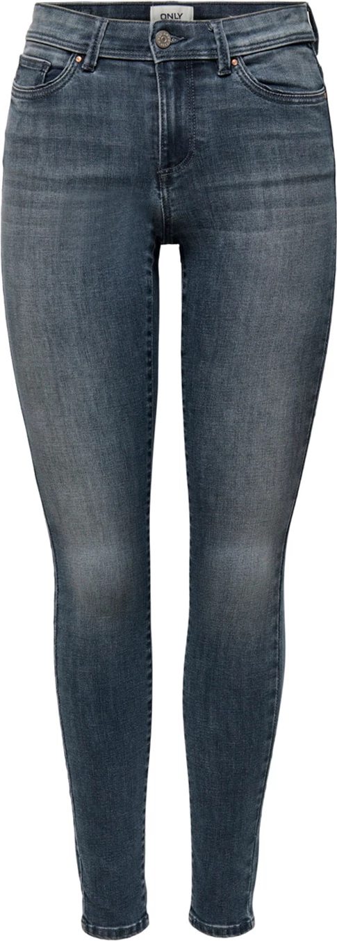Xhinse skinny për femra Only ONLWAUW MID SK DNM BJ777, blu e errët denim