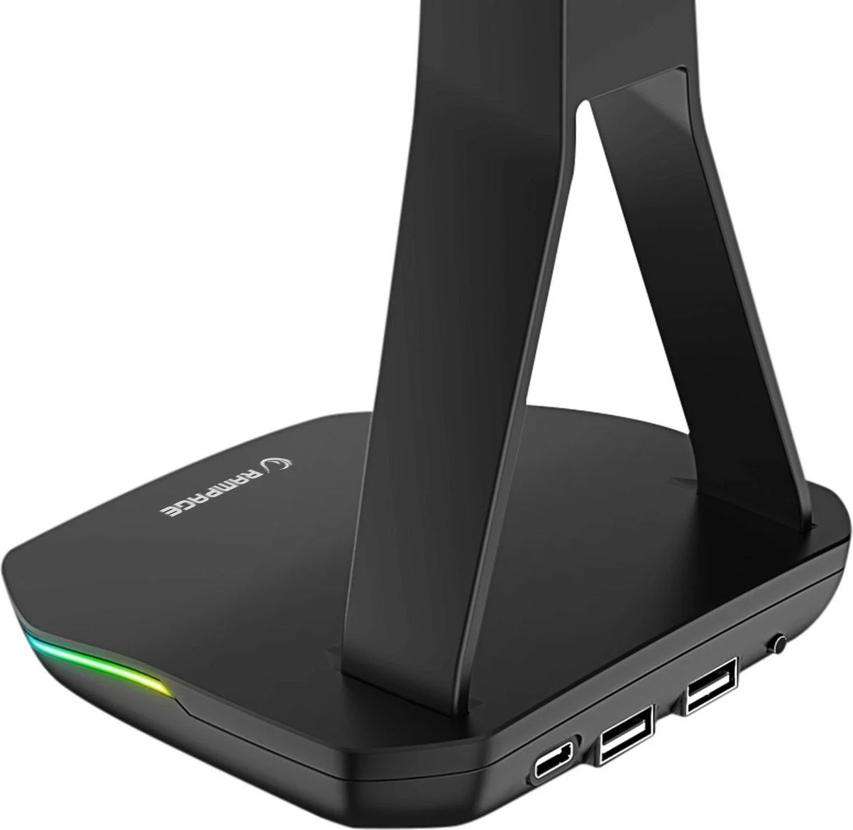 Stojak kufje Rampage T14, gaming, RGB, 2x USB, e zezë