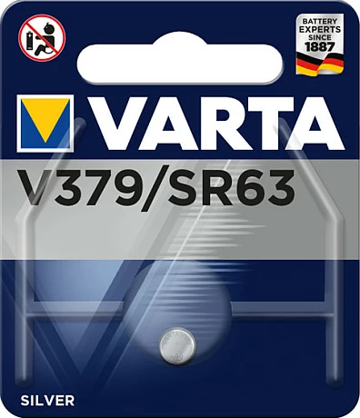 Bateri buton Varta V379/SR63, 1.55V, 15mAh, ngjyrë argjendi