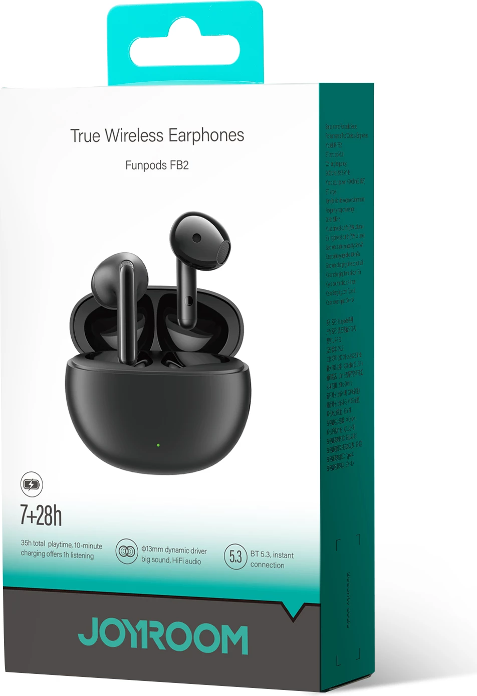 Kufje wireless Joyroom Funpods JR-FB2, Bluetooth 5.3, IP54, të zeza