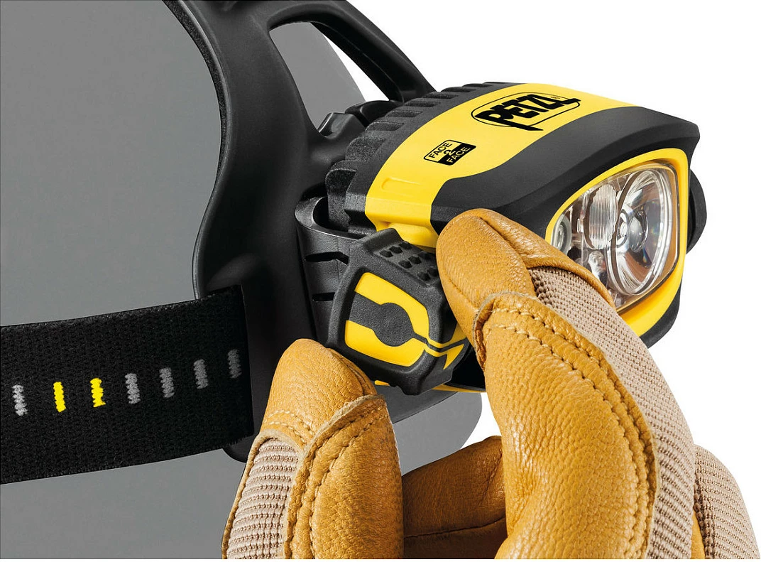 Llambë koke Petzl DUO S, 1100 lm, IP67, bateri e rikarikueshme, Zezë/Verdhë