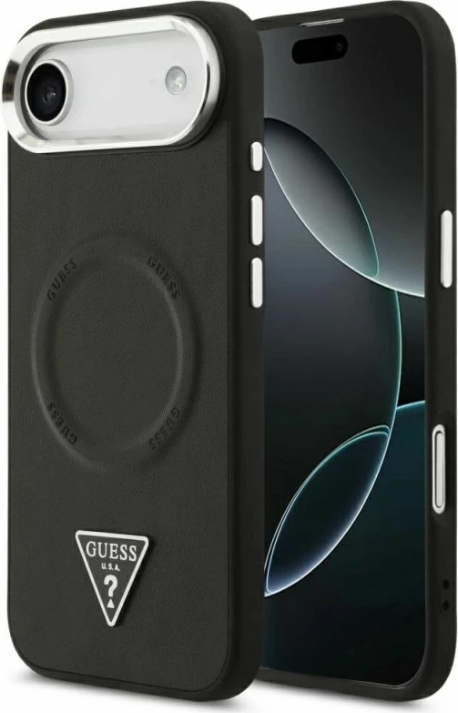 Kapak telefoni Guess Triangle Logo MagSafe për iPhone Air, i zi