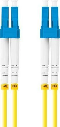 Patchcord fibër optike Lanberg LC/UPC-LC/UPC duplex 2 m LSZH G657A1 9/125 µm 3.0 mm, e verdhë