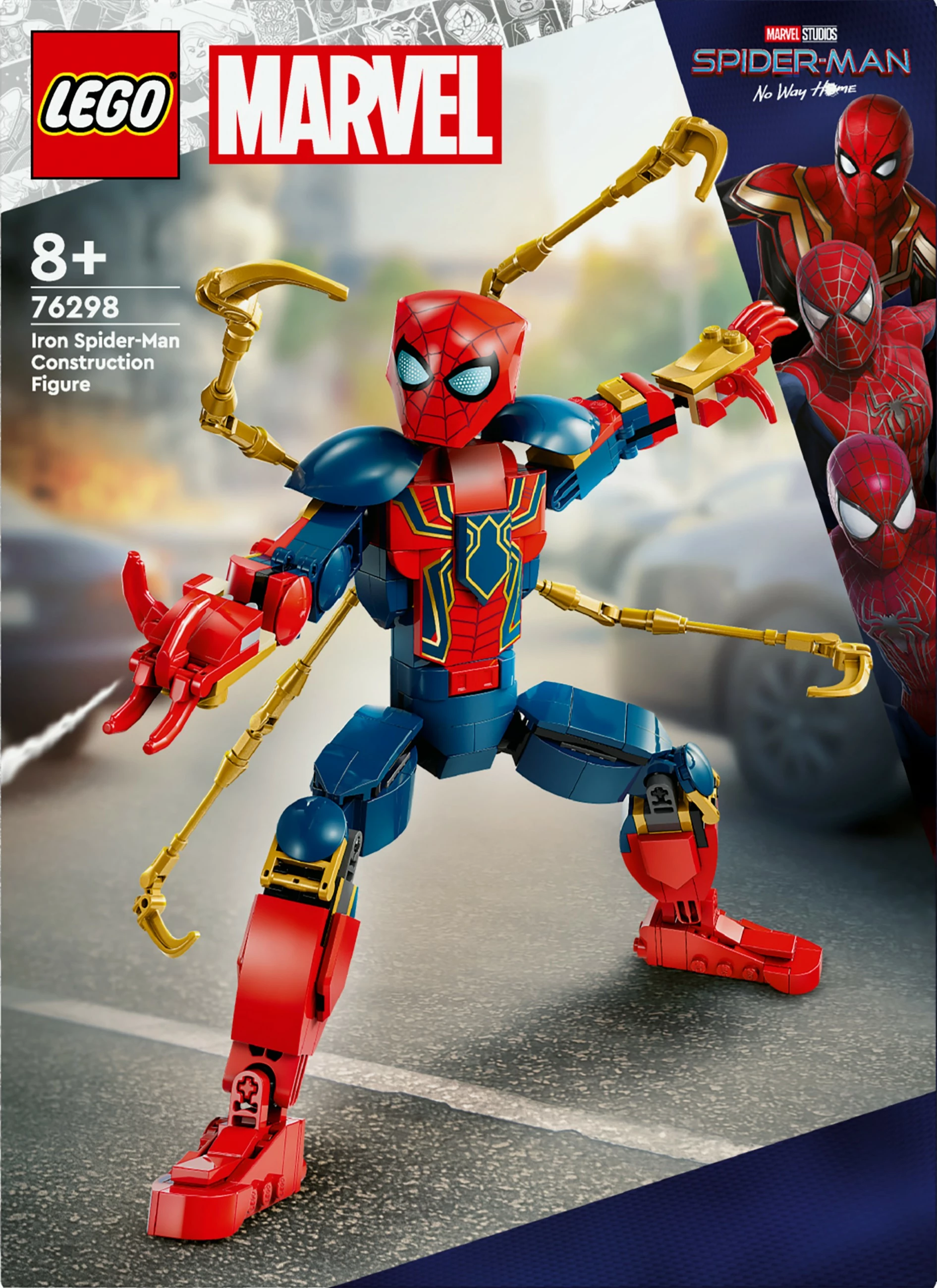 Set ndërtimi LEGO Iron Spider-Man 76298, 303 pjesë, shumëngjyrësh