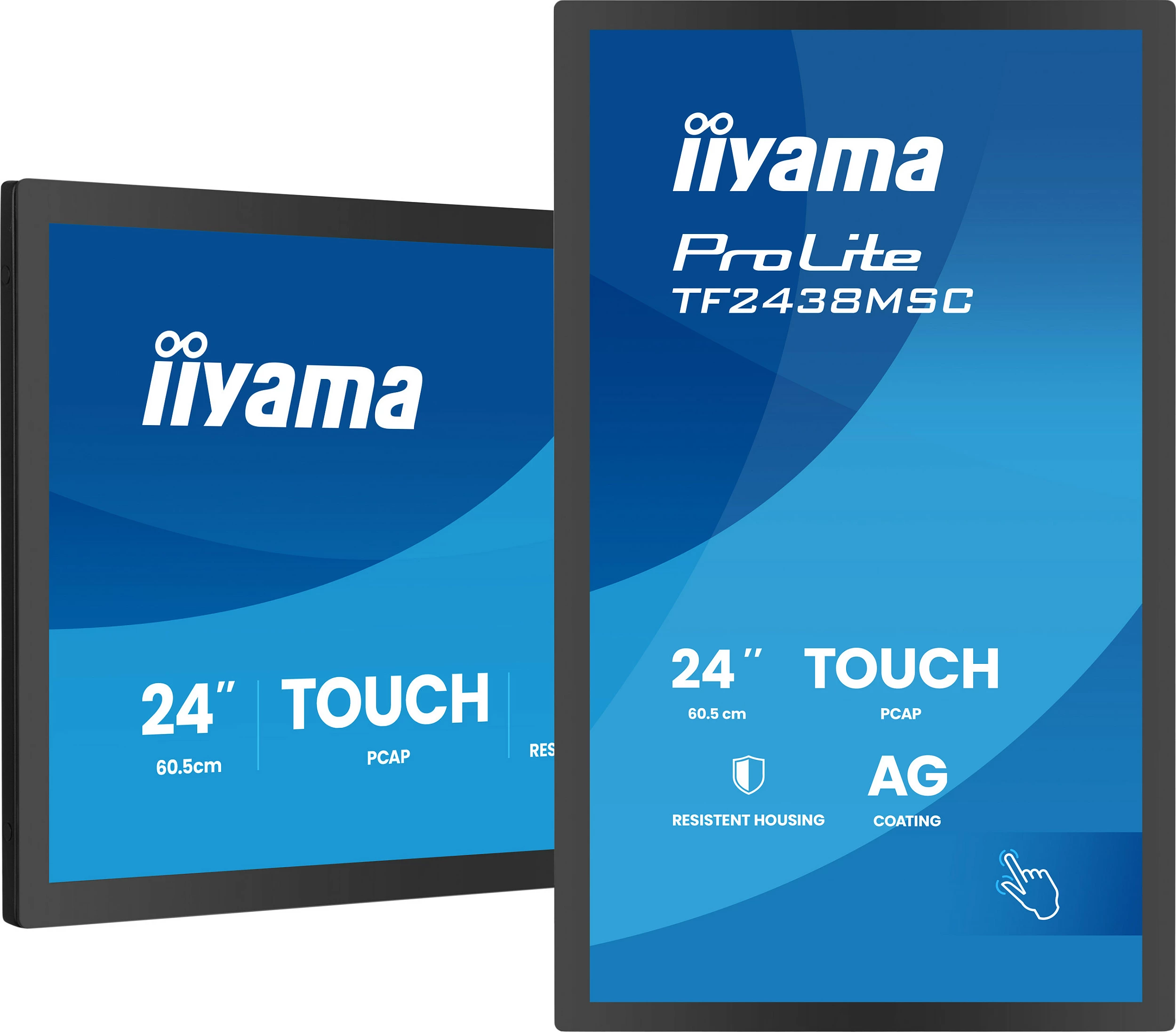 Monitor touch iiyama ProLite TF2438MSC-B2, 23.8" IPS, FHD 1920x1080, 120Hz, 10-point, i zi