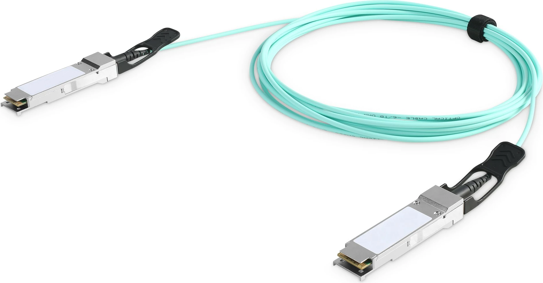 Kabllo optike Digitus QSFP+ 40G AOC 10m, turkuaz